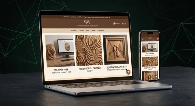 Wood Wonders Workshop – WooCommerce онлайн магазин